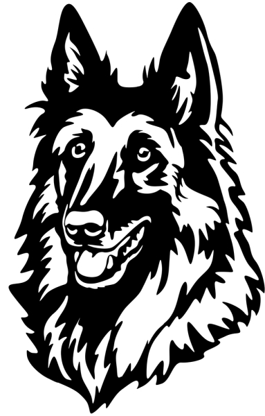 Aufkleber Tervueren Kopf