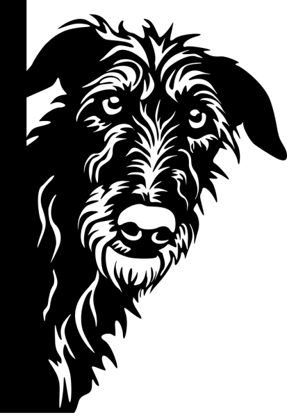 Aufkleber Deerhound Kopf