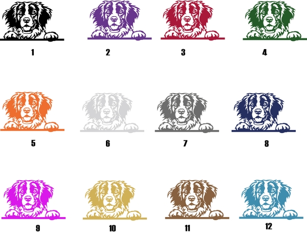 Autoaufkleber "Epagneul Breton" Kopf