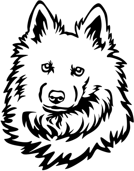 Aufkleber Dänischer Spitz Kopf