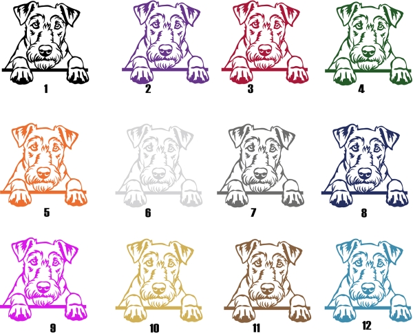 Autoaufkleber "Irish Terrier" Kopf