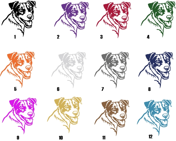 Autoaufkleber "Jack Russell Terrier" Kopf