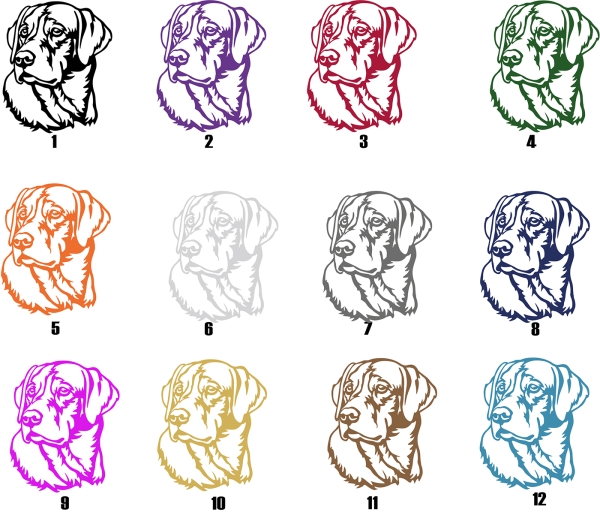 Autoaufkleber "Labrador" Kopf