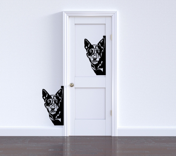 Autoaufkleber "Australian Cattle Dog" Kopf