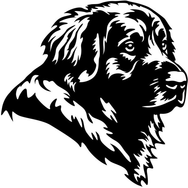 Aufkleber Leonberger Kopf
