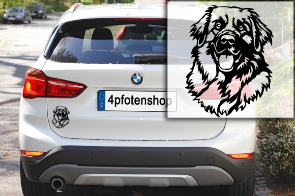 Autoaufkleber "Leonberger" Kopf