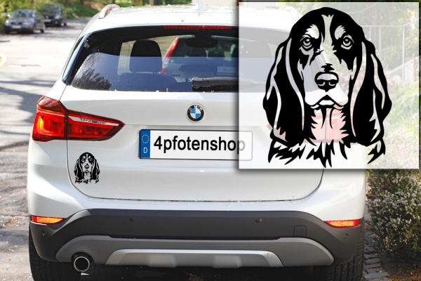 Autoaufkleber "Basset Bleu de Gascoyne" Kopf