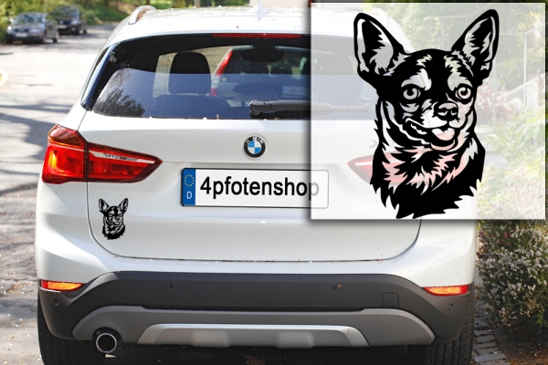Autoaufkleber "Chihuahua" Kopf