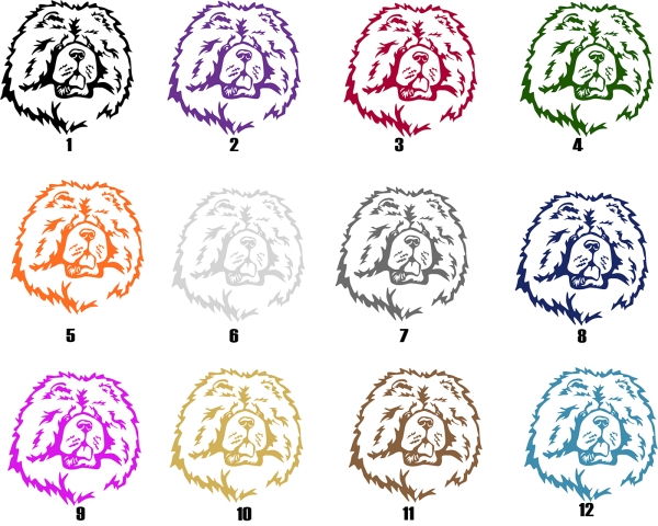 Autoaufkleber "Chow Chow" Kopf