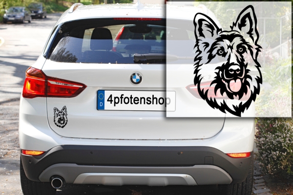 Autoaufkleber "Deutscher Schäferhund" Kopf