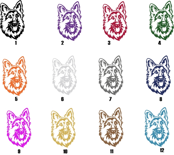 Autoaufkleber "Deutscher Schäferhund" Kopf