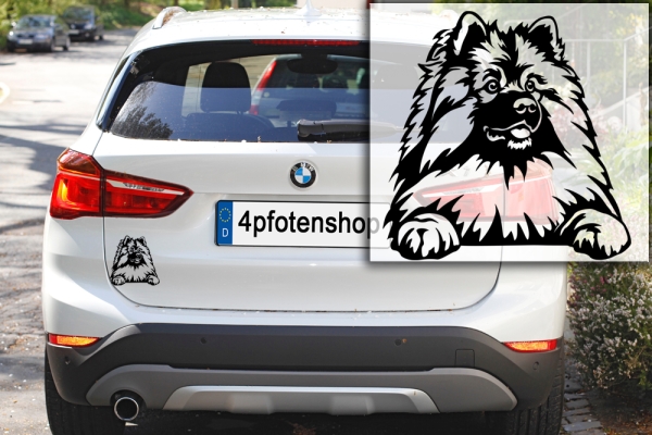 Autoaufkleber "Wolfsspitz" Kopf