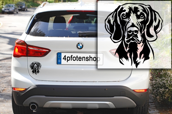 Autoaufkleber "Weimaraner" Kopf