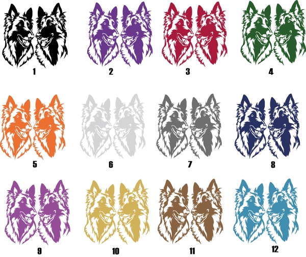 Autoaufkleber "Tervueren" Köpfe
