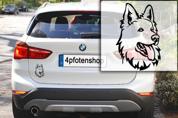 Autoaufkleber "Schweizer Schäferhund" Kopf