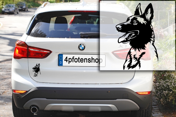 Autoaufkleber "Malinois" Kopf