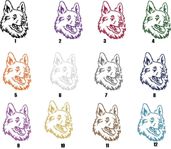 Autoaufkleber "Schweizer Schäferhund" Kopf