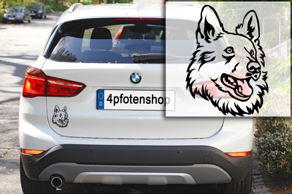 Autoaufkleber "Schweizer Schäferhund" Kopf