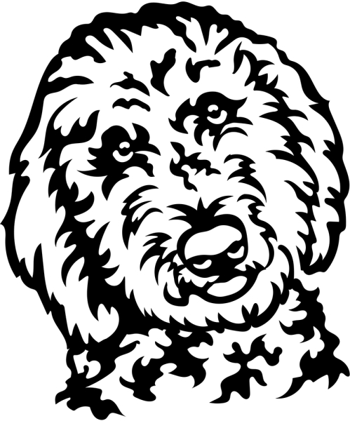 Aufkleber Golden Doodle Kopf