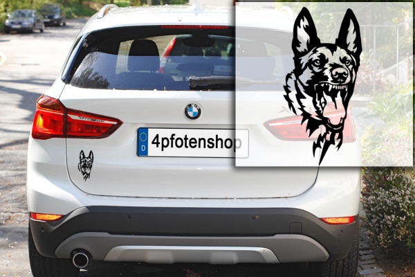 Autoaufkleber "Malinois" Kopf