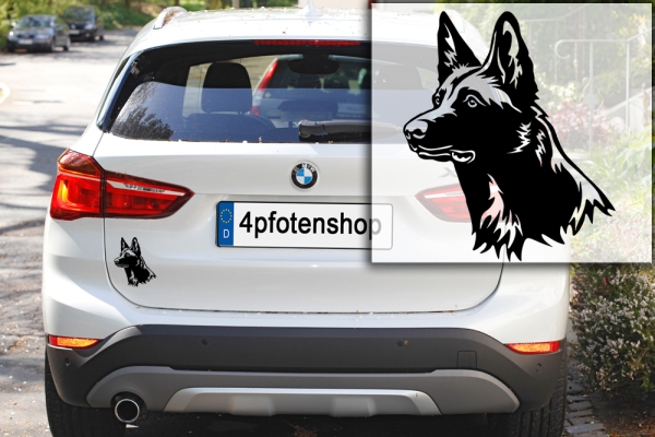 Autoaufkleber "Deutscher Schäferhund" Kopf