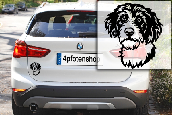 Autoaufkleber "Aussiepoo" Kopf