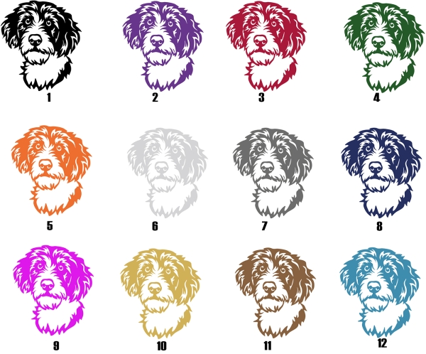 Autoaufkleber "Aussiepoo" Kopf