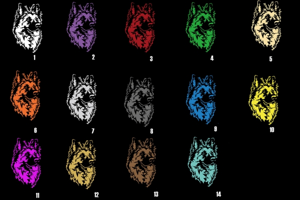 Autoaufkleber "Deutscher Schäferhund" Kopf