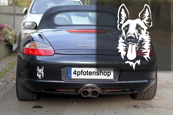 Autoaufkleber "Malinois" Kopf