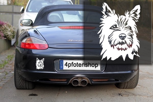 Autoaufkleber "Cairn Terrier" Kopf