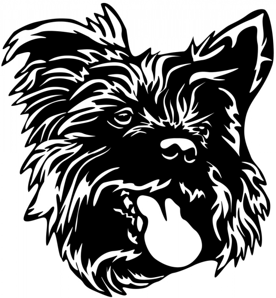 Aufkleber Australian Terrier Kopf