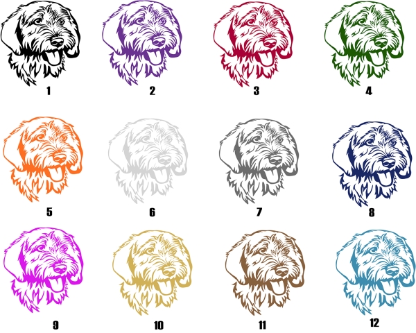 Autoaufkleber "Basset Fauve de Bretagne" Kopf