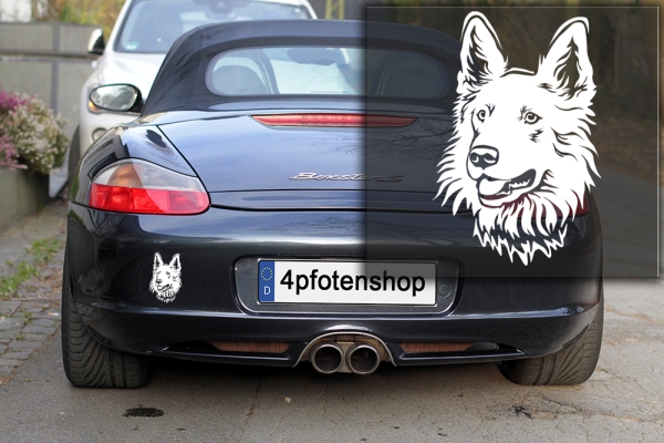 Autoaufkleber "Schweizer Schäferhund" Kopf