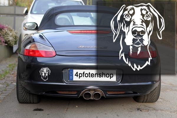 Autoaufkleber "Dobermann" Kopf