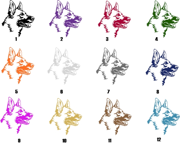 Autoaufkleber "Deutscher Schäferhund" Kopf