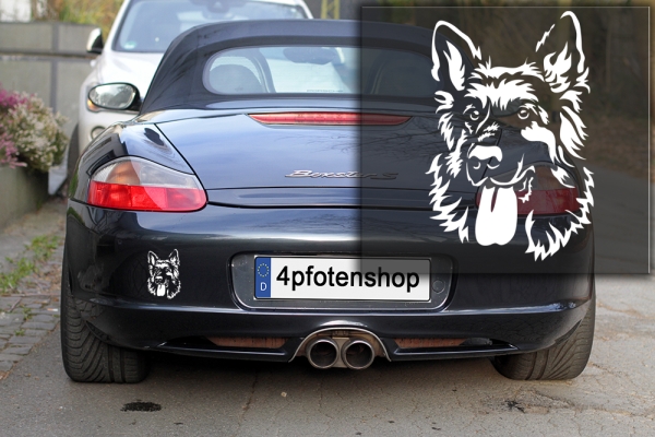 Autoaufkleber "Deutscher Schäferhund" Kopf