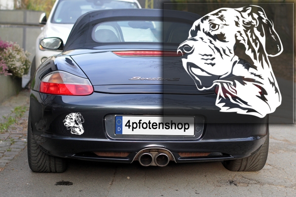 Autoaufkleber "Dogge" Kopf