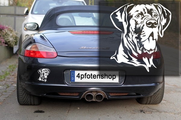 Autoaufkleber "Dogge" Kopf