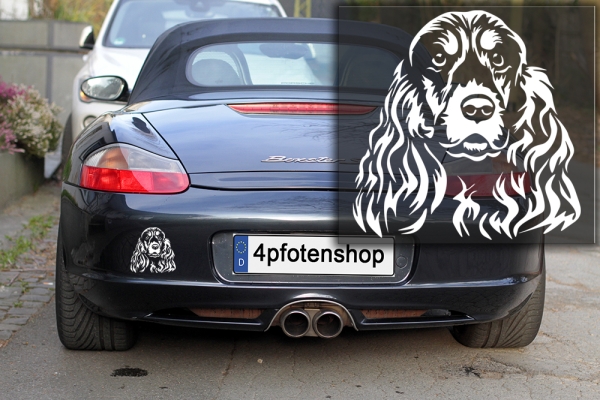 Autoaufkleber "Englischer Cocker Spaniel" Kopf