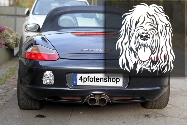 Autoaufkleber "Otterhound" Kopf