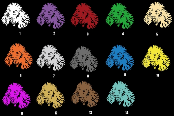 Autoaufkleber "Pudel (Kleinpudel)" Kopf