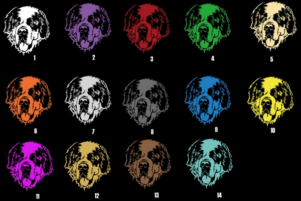 Autoaufkleber "Bernhardiner" Kopf