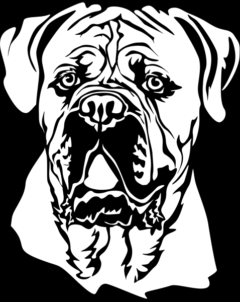 Aufkleber Cane Corso Kopf