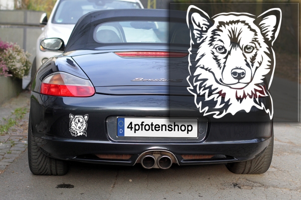 Autoaufkleber "Shiba" Kopf