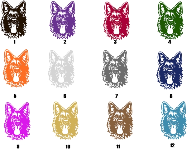 Autoaufkleber "Deutscher Schäferhund" Kopf
