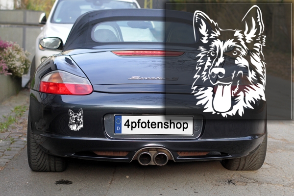 Autoaufkleber "Deutscher Schäferhund" Kopf