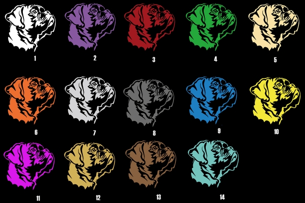 Autoaufkleber "Boxer" Kopf