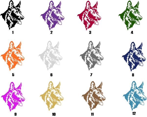 Autoaufkleber "Deutscher Schäferhund" Kopf