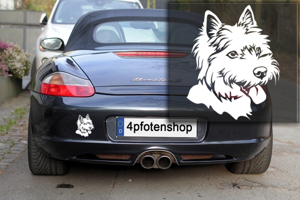 Autoaufkleber "West Highland Terrier" Kopf