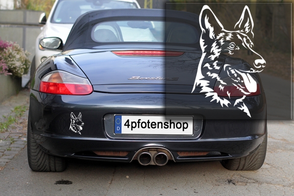 Autoaufkleber "Malinois" Kopf